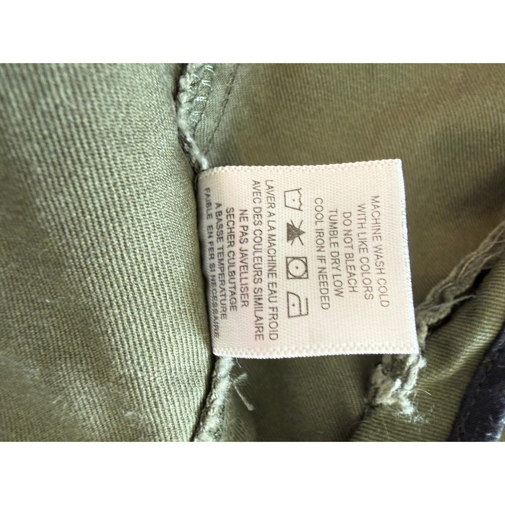 Pleione Army Green Cotton Canvas Sleeveless Vest Size Small - Picture 5 of 9